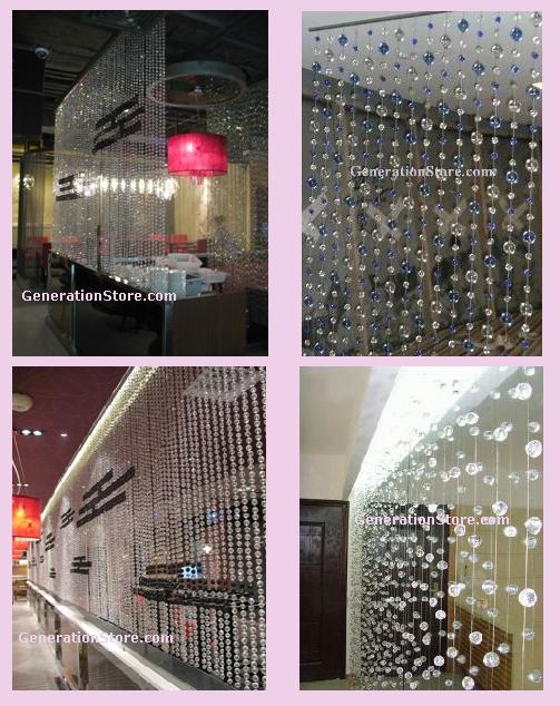 Custom Made Glass Crystal Hanging Beaded Curtains Chandeliers And